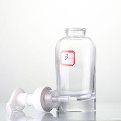 China Personal Care 375ml Round Transparent Foaming Soap Dispenser Sanitizer Bottle With Foaming Pump for sale