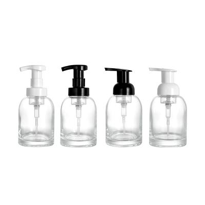 China Personal Care 250ml Hand Sanitizer Glass Bottle With Foaming Pump For Skin Care for sale