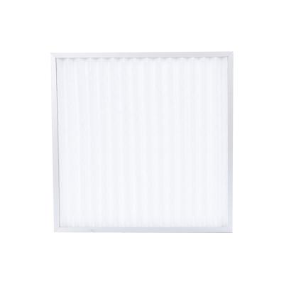 China Environmental Friendly Hotels Resistance Pleated Low Efficiency Primary Air Filter For Clean Room Laboratory for sale