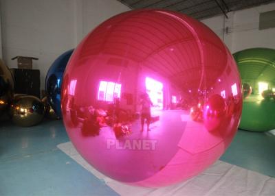 China Bola inflável gigante de prata do espelho do balão inflável reflexivo feito sob encomenda da bola do espelho do PVC da dupla camada para a decoração à venda