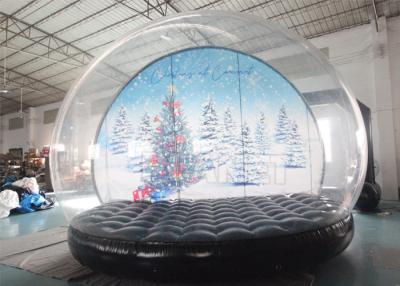 China Transparente Kugel-Ball-Passfotoautomat-Weihnachtsmenschliche Größen-im Freien riesige aufblasbare Schnee-Kugel mit Schlagschnee zu verkaufen