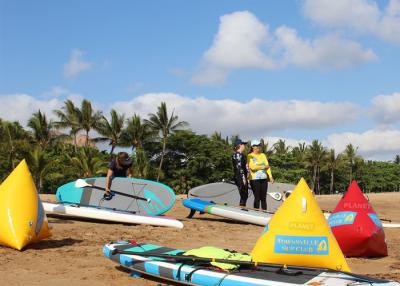 China Da boia inflável da água da propaganda do Triathlon boias de marcação de flutuação seladas feitas sob encomenda à venda