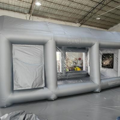 China Portable PVC Paint Booth Mobile Inflatable Spray Painting Booth Vehicle Car Tent for sale