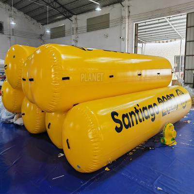 China Customized Inflatable Long Tube Swimming Buoy Inflatable Pipe Floating Marker Water Buoy for sale