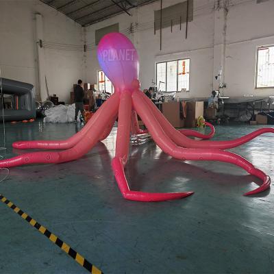 China Customized Giant Inflatable Sea Octopus Monster Inflatable Octopus Balloon Party Decoration With Led Light for sale