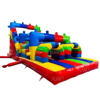 China Commercial Kids Adults PVC Inflatable Obstacle Course For Rental for sale