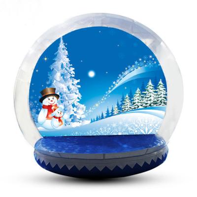 China el globo inflable grande de la nieve del césped de los 4m/explota la decoración del globo de la nieve en venta