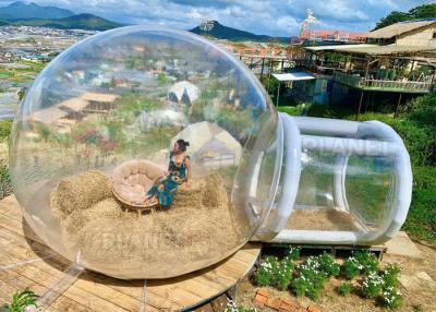 China Outdoor Transparent Große Aufblasbare Blase Camping Zelt Einzigen Tunnel Aufblasbare Blase Haus Camping Globe Zelt zu verkaufen