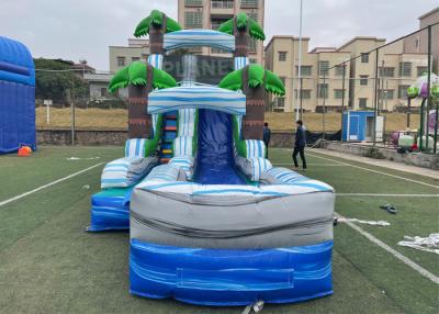 China Tobogán acuático inflable del tema EN71 de la palmera de la selva con la piscina en venta