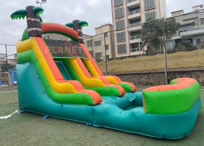 China Tobogán acuático inflable tropical de los adultos del vinilo del patio trasero de alquiler inflable comercial al aire libre ULTRAVIOLETA anti del tobogán acuático en venta