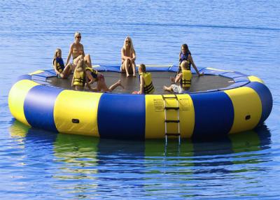 China Het Speelgoed Aqua Jump Inflatable Water Trampoline van het douane1000d DWF Water/Drijvende Watertrampoline Te koop