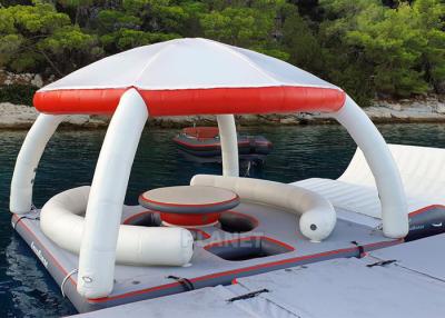 중국 Water Play Equipment Inflatable Floating Platforms Inflatable Water Floating Island With Tent For Leisure Time 판매용