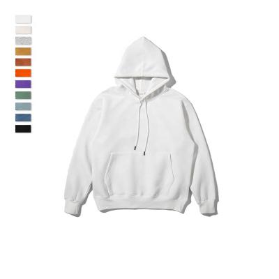 China Men's Heavy Blank Hooded Sweatshirt Adjustable Closure Original Anti-Shrink Fitted Reverse Weave Pullover Hoodie for sale