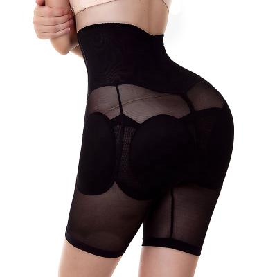 China Wholesale Antibacterial Women's Butt Lifter Shapewear Panties High Waist Padded Hip Enhancer Shaper Panties Black for sale