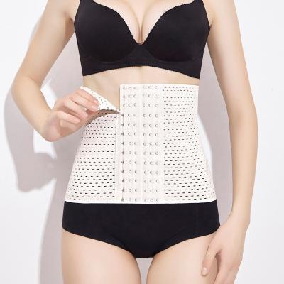 China Women Antibacterial Body Shaper Slimming Belt Waist Trainer Cincher Steel Bone Staylace Postpartum High Elastic Underwear Shaperwear Lingerie for sale