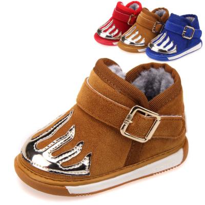 China New Winter Baby Walking Shoes Toddler Infant Flat Squeaky Girls Warm Shoes for sale