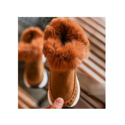 China Winter Flat Kids Snow Boots Kids Warm Rabbit Fur Boots Winter Boots High Top Plush Shoes for sale