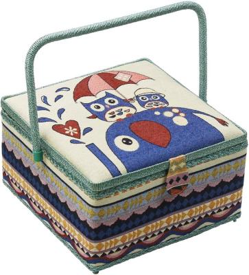 China Storage& Organization/Best Gift/Home Decor Vintage D&D Sewing Basket with Accessories Extra Large Sewing Box Organizer for Supplies Storage Sewing Kit for sale