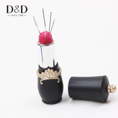 China Portable Handy Lipstick Pin Cushion Sewing Needles Holder 5pcs New for sale