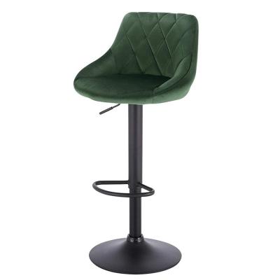 China Barstools Modern Adjustable Kitchen Counter Swivel Club Fabric Velvet Square (Height) Island Bar Stool for sale