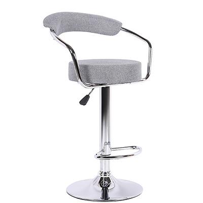 China Modern Wholesale Popular Chair Size Fabric Supplier Adjustable Swivel Gray Bar Stools Bar Stool Modern Gray Bar Stool for sale