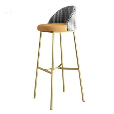 China Modern Nordic household shop umpire modern household shop milk coffee leisure bar stool reception stool bar stool high back chair for sale