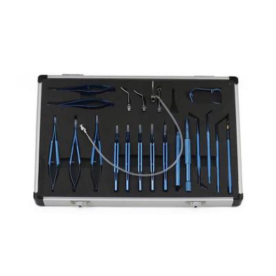 China Hot Selling Cataract Surgery Instruments Titanium Alloy Surgical Instruments 21pcs Ophthalmic Cataract Surgical Set for sale