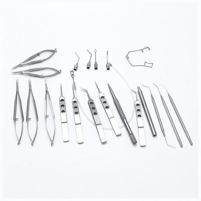 China Reusable Cataract Eye Surgery 21 Pcs Eye Cataract Surgery Instruments Micro Cataract Instruments Set for sale