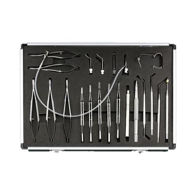 China Hot Selling Surgical Instruments 21pcs Ophthalmic Cataract Stainless Steel Cataract Surgery Instruments Set for sale