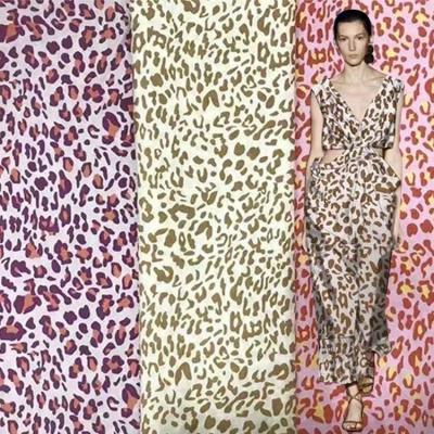 China La viscosa del rayón de la gasa del estampado leopardo imprimió telas tejidas anchura de 56 pulgadas en venta