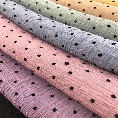 China Crespón sostenible De Chine Fabric/polca Dot Crepe Fabric del poliéster del 145cm en venta