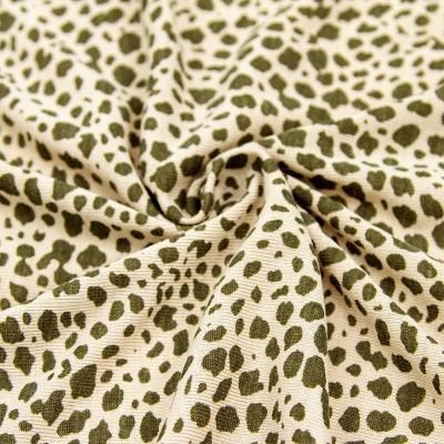 Cina Il leopardo dell'elastam del Jersey ha stampato l'allungamento del tessuto tricottato rayon del poliestere in vendita