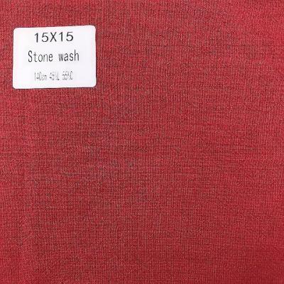 China La enzima de lino de la tela 135gsm del algodón orgánico 21*21 lavó la tela del lino del algodón en venta