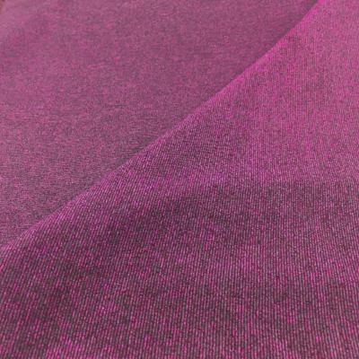 China Tela metálica rayada del jersey de la tela 110-150gsm Lurex de la lentejuela de Elastane para la falda en venta