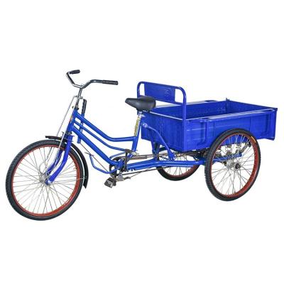 China Cargo Pedal Rickshaw Adult Cargo/Comfortable Blue Seat Trike Body 3 Wheel Replacement Open Bike Other Tricycle for sale