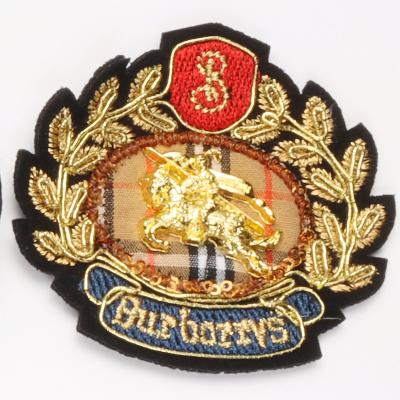 China Other Patch Gold Factory Embroidery Knight Custom Iron On Patch Embroideried Patch for sale