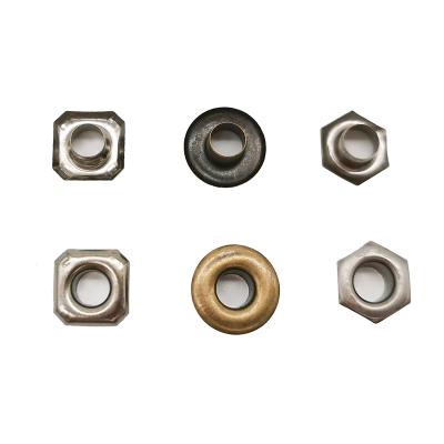 China High Quality Nickel Free Hexagon Grommet Grommet For Garment Bag Shoe Grommet Square Grommet For Bag Shoe Garment Accessories Hexagon Grommet for sale