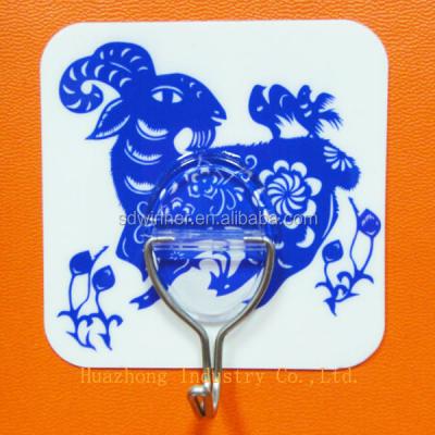 China Viable magic blue and white porcelain silicone wall hook sets for sale