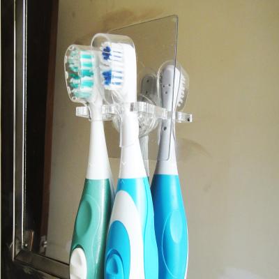 China Sustainable Plastic Wall Mount Toothbrush Holder With Suction Cup for sale