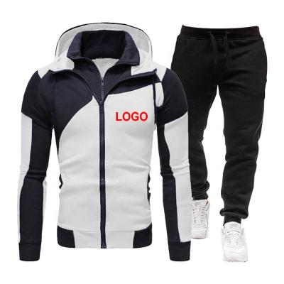 China Wholesale Custom Logo Men Tracksuit Breathable 2 Pieces Set Long Sleeve Gym Sweatsuit Jogging Suit Men for sale