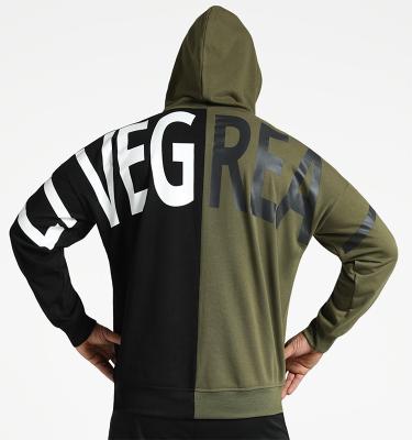 China Men Two Tone Baggy Big Size Long Sleeve Pullover Breathable Sweatshirt Hoodie for sale