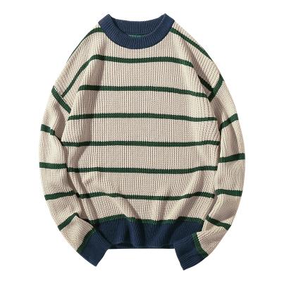 China 2020 Anti-Wrinkle Mens Striped Crewneck Sweater Knitwear Men for sale