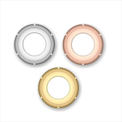 China Stainless Steell Stainless Steel Perspective Round Watch Case Back Six Rotating Keyhole Cases Back for sale