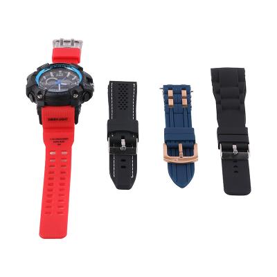 China Luxury Silicone Strap 29MM Gently Curved End Men's Strap Rubber Watchband for sale