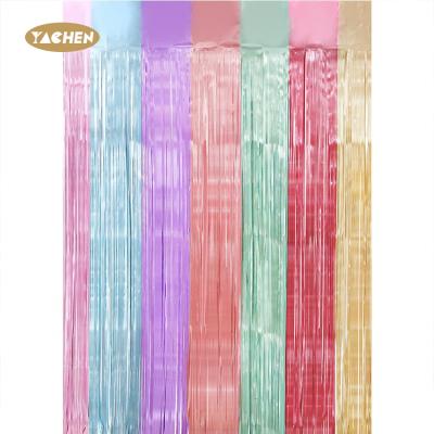 China YACHEN 1*2m Matte&bright Pattern Backdrop Layout YACHEN 1*2m Matte&bright Colorful Printed Rain Foil Fringe Curtain For Party Backdrop Supply for sale