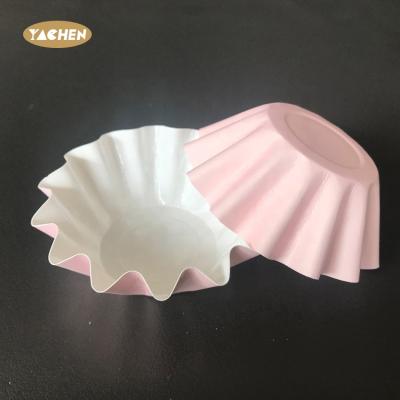 China YACHEN 50pcs/bag Happy Birthday Party Macaroon Mold Free Dessert Birthday Party Cake Paper Cups Hard For Party Tableware for sale