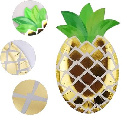 China Disposable Party Decoration New Festival Gift Disposable Party Decoration Handmade Fruit Dish Pineapple Fruit Dish Cutlery Cake Plate for sale