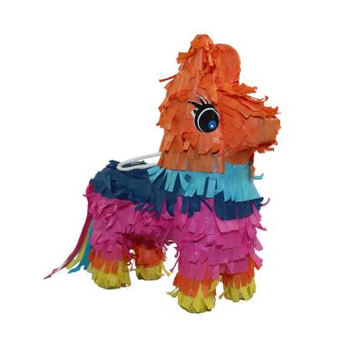 China Wholesale Paper Pinata Party YACHEN Toy Design Mini Horse Donkey Rainbow Paper Horse for Kid Birthday for sale