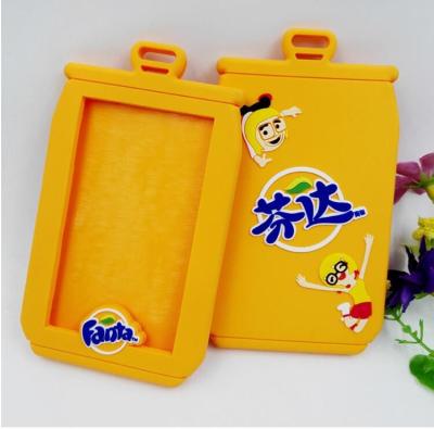 China Wholesale Lovely Fenta Embossed Silicone Card Holder/ Students Meal Card Soft PVC Hang Tag for sale