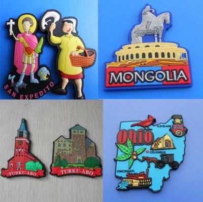 China Personalized Different Landscape Tourism Souvenir 3d Soft PVC Fridge Magnet With Cheap Price for sale